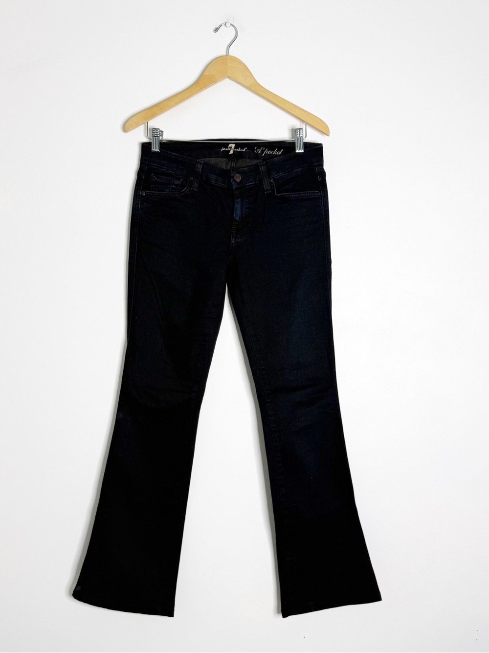 7 For All Mankind A Pocket Jeans Size 28 Dark Wash Low Rise Bootcut